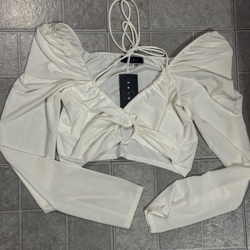 Elegant White Puff Sleeve Blouse